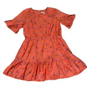 Egg Susan Lazar Girls Sun Dress Sailboat Print Nautical Beach Pink 5
